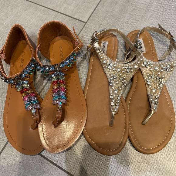 2 Women’s sandals size 7.5. - Picture 1 of 11